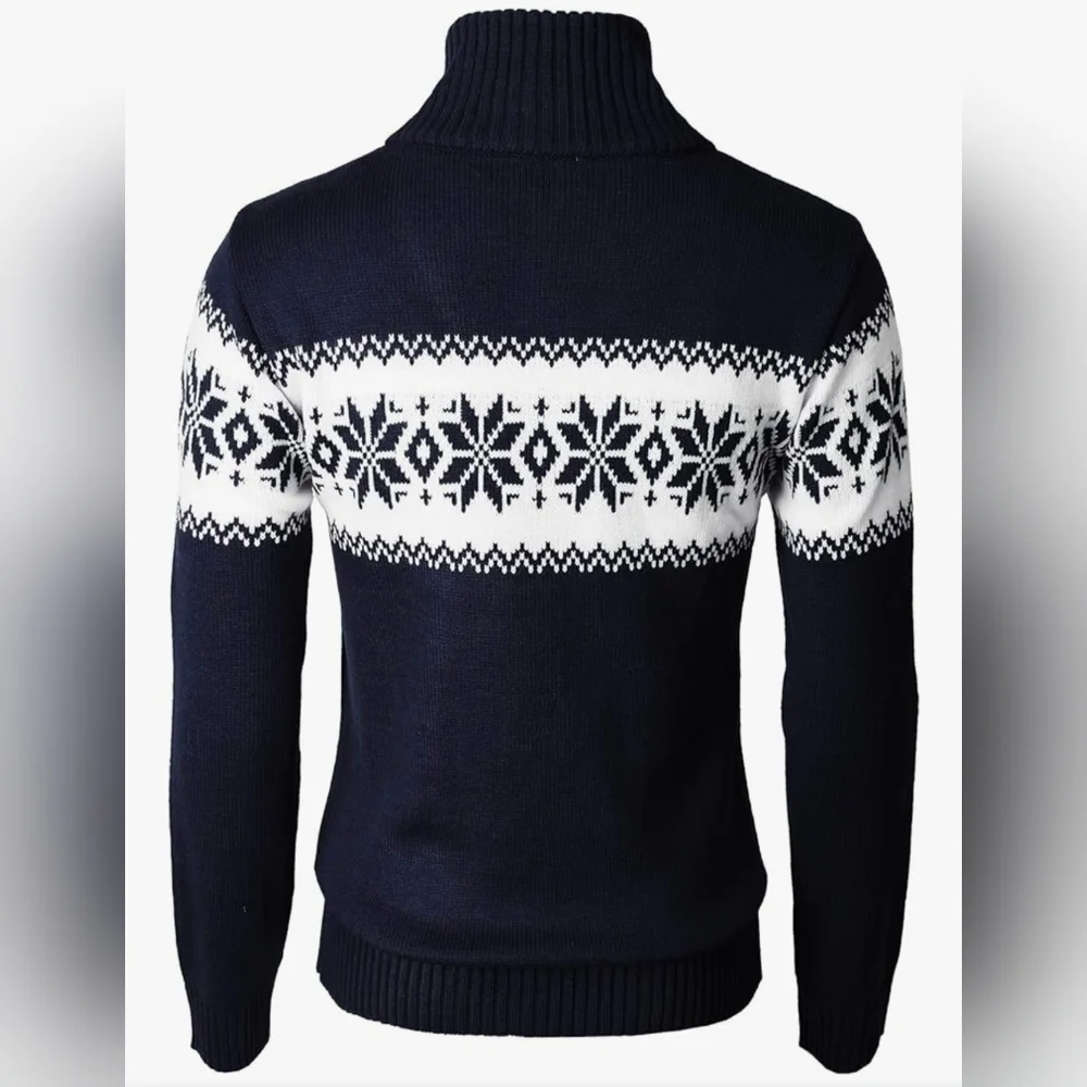 H2H Men’s Slim Fit Casual Christmas Sweater - Picture 3 of 8